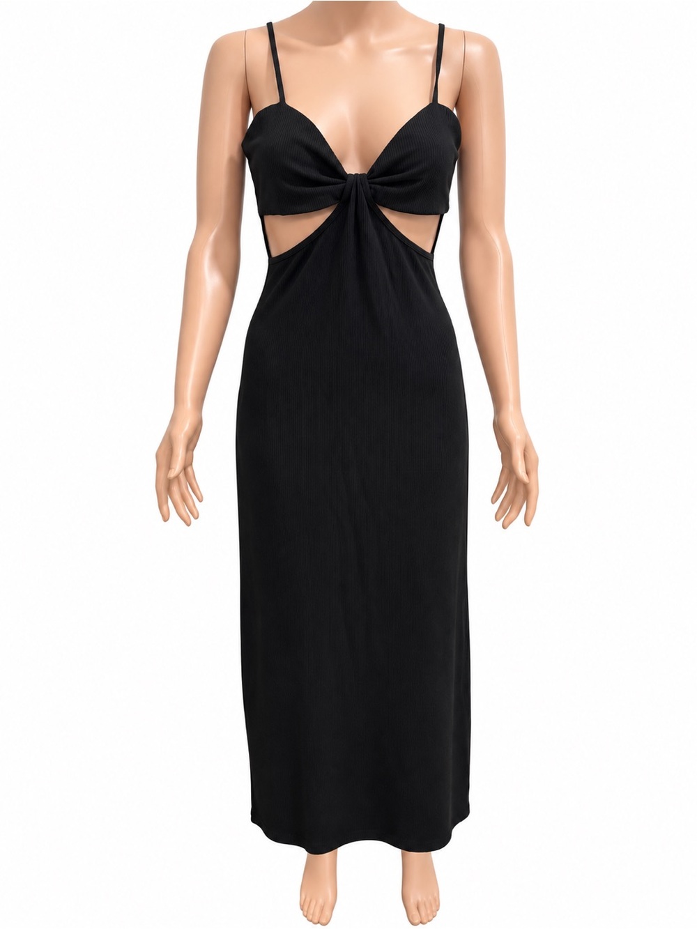 Bebe Black Cutout Midi Dress
